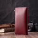 Вертикальный женский кошелек-клатч из натуральной кожи ST Leather 186607 Бордовый
