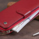 Вертикальный вместительный кошелек из кожи женский ST Leather 183547 Бордовый