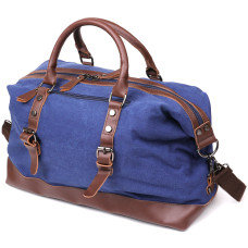 Дорожная сумка текстильная средняя Vintage 183107 Синяя