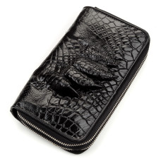 Клатч-кошелек из натуральной кожи крокодила Черный (181327)