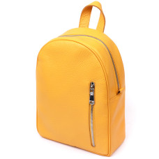 Яркий женский рюкзак из натуральной кожи Shvigel 184497 Желтый