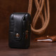 Удобная кожаная поясная сумка Vintage 183677 Черный