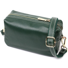 Универсальная сумка для женщин с двумя ремнями из натуральной кожи Vintage 186247 Зеленый