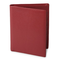 Кошелек кожаный SHVIGEL 180927 с отделениями для паспортов Красный