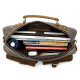 Сумка-портфель мужская текстильная с кожаными вставками Vintage 182947 Cерая