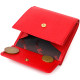 Яркий женский кошелек с вместительной монетницей на кнопке из натуральной кожи Tony Bellucci 185857 Красный