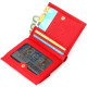 Яркий женский кошелек с вместительной монетницей на кнопке из натуральной кожи Tony Bellucci 185857 Красный