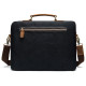 Сумка-портфель мужская текстильная с кожаными вставками Vintage 182948 Черная