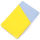 Оригинальный кожаный картхолдер комби двух цветов Сердце GRANDE PELLE 184988 Желто-голубой