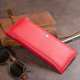 Горизонтальный тонкий кошелек из кожи женский ST Leather 183568 Красный