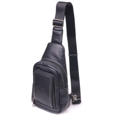 Мужская сумка через плечо из натуральной кожи 185228 Vintage Черная