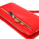Вместительное женское портмоне клатч из натуральной кожи CANPELLINI 185378 Красное