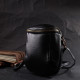 Невелика сумка цікавого формату з м'якої натуральної шкіри Vintage 186308 Чорна