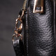 Небольшая сумка интересного формата из мягкой натуральной кожи Vintage 186308 Черная
