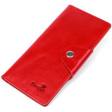 Бумажник женский вертикальный из кожи алькор на кнопках SHVIGEL 183008 Красный