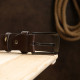 Добротный кожаный ремень для мужчин Vintage 184148 Коричневый