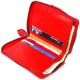 Яркое портмоне из натуральной фактурной кожи CANPELLINI 185338 Красное