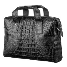 Сумка CROCODILE LEATHER 180378 из натуральной кожи крокодила Черная