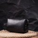 Небольшая косметичка из гладкой кожи на молнии Украина GRANDE PELLE 185048 Черная