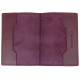 Матовая кожаная обложка на паспорт GRANDE PELLE 183978 Бордовый