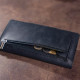 Бумажник мужской вертикальный из винтажной кожи на кнопках SHVIGEL 183018 Черный