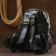 Кожаный стильный женский рюкзак Vintage 184328 Черный
