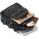 Кожаный стильный женский рюкзак Vintage 184328 Черный