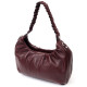Красивая женская сумка багет KARYA 184598 кожаная Бордовый