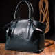 Практичная деловая женская сумка KARYA 184648 кожаная Зеленый