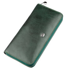 Элегантный кошелек-клатч для женщин ST Leather 182338 Зеленый