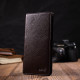 Вертикальный узкий мужской бумажник из натуральной зернистой кожи BOND 185898 Коричневый (185898)