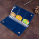 Бумажник унисекс на кнопках кожаный SHVIGEL 183028 Синий