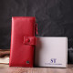 Женский вертикальный кошелек-клатч из натуральной кожи ST Leather 186608 Красный