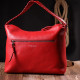 Вместительная женская сумка KARYA 184608 кожаная Красный