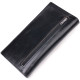 Мужской бумажник натуральной гладкой кожи два сложения ST Leather 185068 Черный