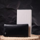 Мужской бумажник натуральной гладкой кожи два сложения ST Leather 185068 Черный