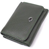 Жіночий гаманець компактного розміру з натуральної шкіри ST Leather 23072 Зелений