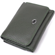 Женский кошелек компактного размера из натуральной кожи ST Leather 23072 Зеленый