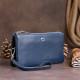 Вместительный клатч на два отделения женский ST Leather 19248 Синий