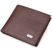 Практичний гаманець для чоловіків у два складення з натуральної шкіри флотар CANPELLINI 185428 Коричневий