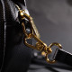 Вечерняя женская сумка с фигурным клапаном из натуральной кожи Vintage 186399 Черная
