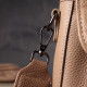 Женская сумка с фактурным клапаном из натуральной кожи Vintage 186299 Пудровая