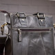 Вертикальная мужская кожаная сумка Vintage 182479 Серая