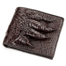 Портмоне CROCODILE LEATHER 181349 з натуральної шкіри крокодила Коричневе