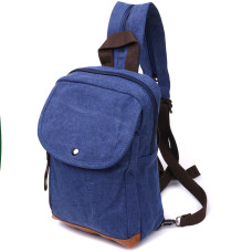 Современный рюкзак для мужчин из плотного текстиля Vintage 186169 Синий