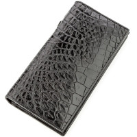 Мужской клатч CROCODILE LEATHER 182089 из натуральной кожи крокодила Черный (182089)