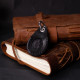 Кожаный брелок-держатель для Apple AirTag GRANDE PELLE 186039 Черный