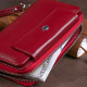 Кошелек зі шкіри на защіпці ST Leather 183579 Бордовий