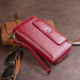 Кошелек зі шкіри на защіпці ST Leather 183579 Бордовий