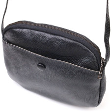 Удобная женская сумка через плечо из натуральной кожи 185979 Vintage Черная